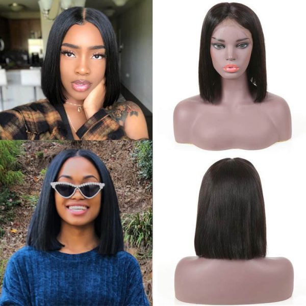 black bob lace front wig